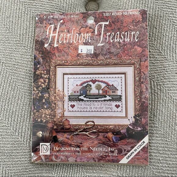 NIP Designs for the Needle Heirloom Treasure Road To Friends Cross Stitch Kit - Picture 1 of 6
